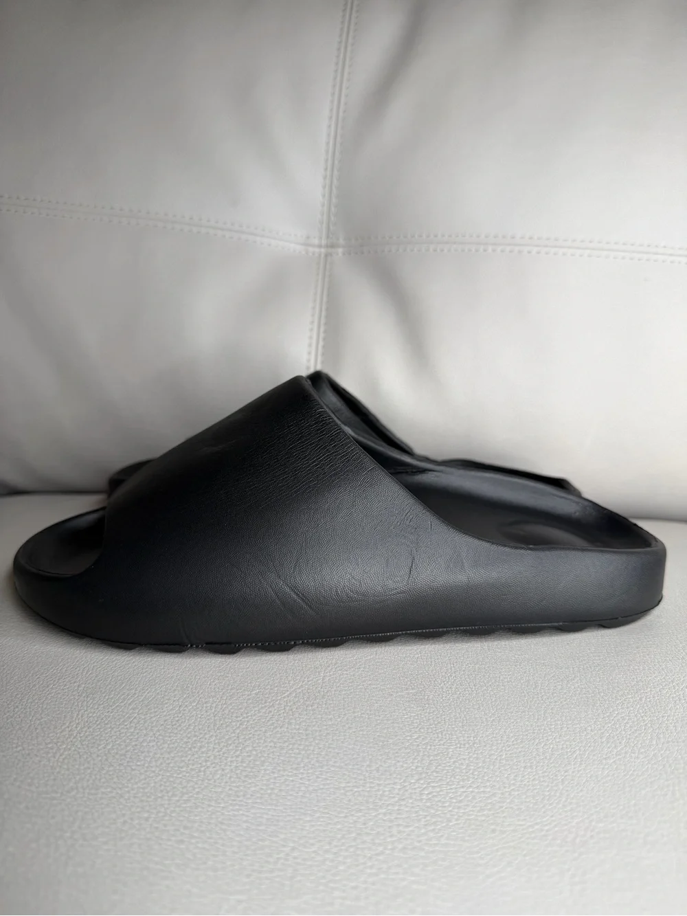 Premium Black Cloud Slides | Thick Sole EVA Comfort Slippers | Unisex | Size M